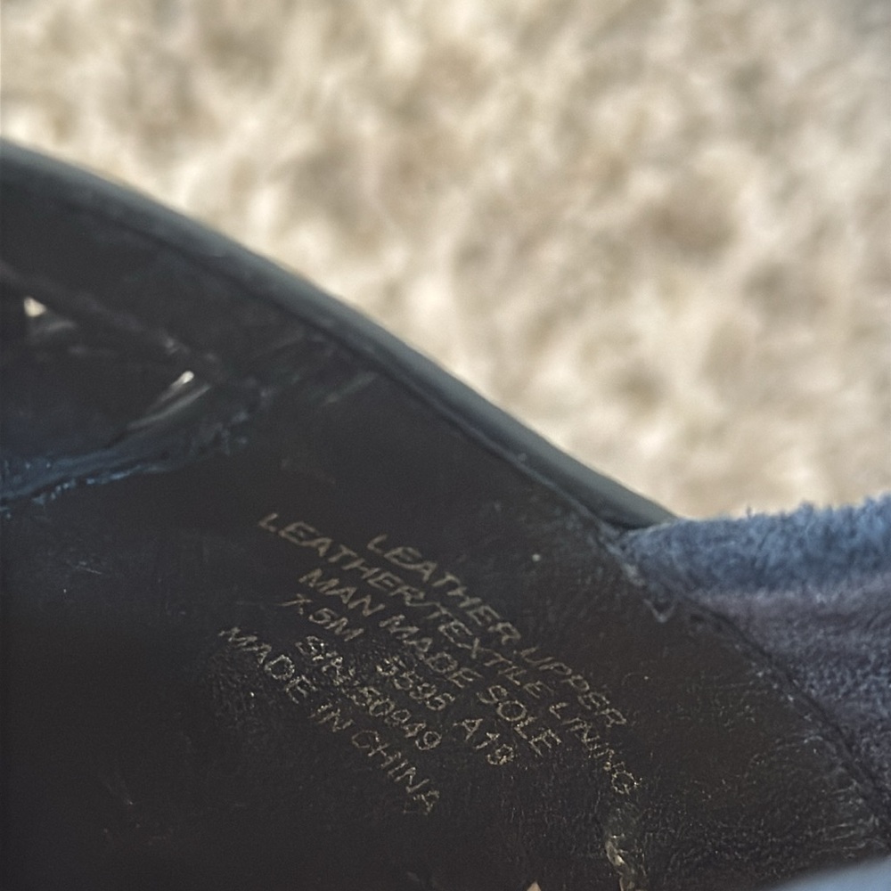 Tory Burch 7.5 Sidney Navy Blue Suede Espadrille Flats - Picture 5 of 10